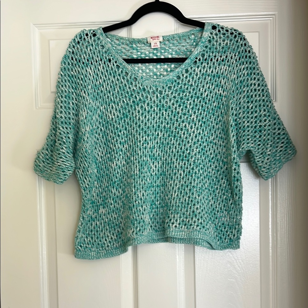 Mossimo Supply Co. Green V-Neck Sweater